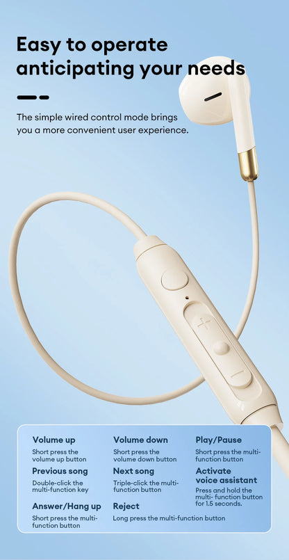 Lenovo Y106 3.5mm TypeC Wired Earphone With Microphone In Ear Wire-controlled Headset HiFi Sound Gaming Earbuds Low Latency New
