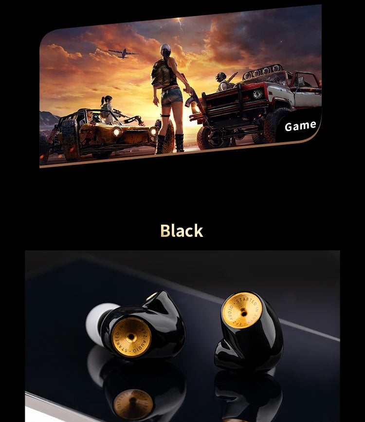 EPZ Q5 Earphones Wired HIFI Ceramic Carbon Nano Moving Coil IEM In Ear Monitor MMCX Detachable Cable Earbuds Gaming Headset
