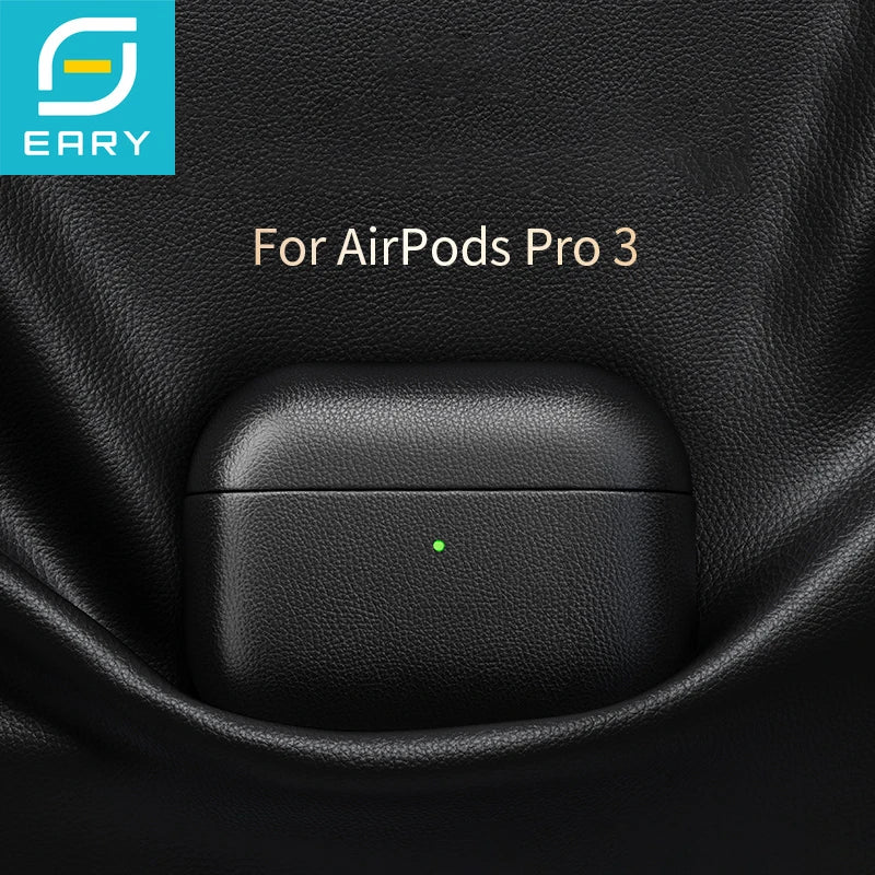 Eary Genuine Leather Protection Case for AirPods Pro 3 Durable  Earphone Case for AirPods 3 Pro Shockproof Protective Full Cover