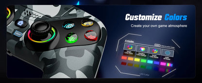 Controller For Playstation 5 PS5/PS5 Pro/Slim/PC Gamepads W/Hall Effect RGB Wireless Game Control Joystick Marco/Turbo Program