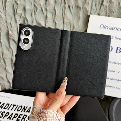 Business Plain Leather All-inclusive Flip Case for Samsung Galaxy Z Fold 8 Wide 7 6 5 Fold8 Ultra Camera Protection Bumper Cover