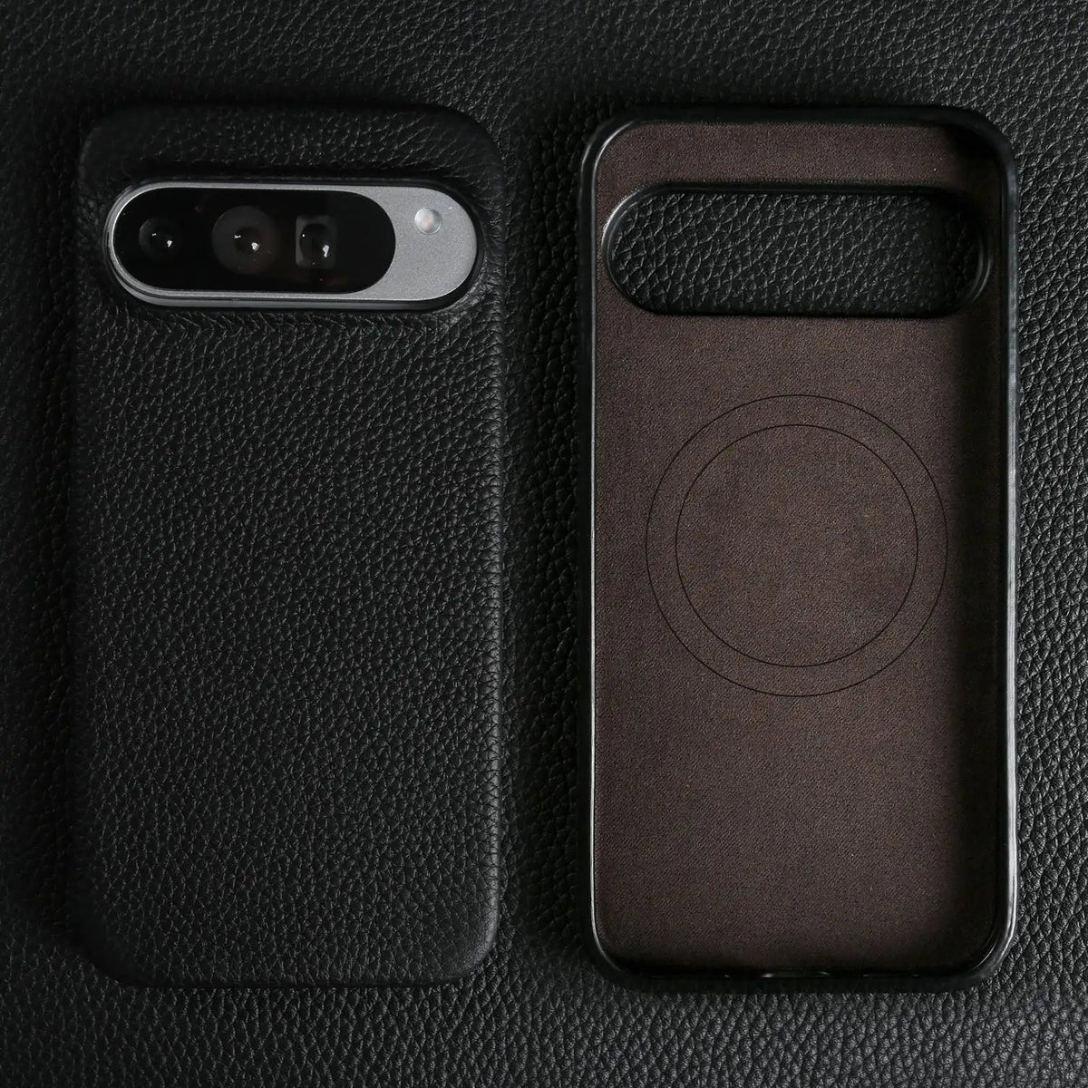 Genuine Leather Magnetic Case for Google Pixel 11 Pro Pixel 10 9 7 8 6 Full Protection Magnet for Magsafe Cases Shockproof Cover