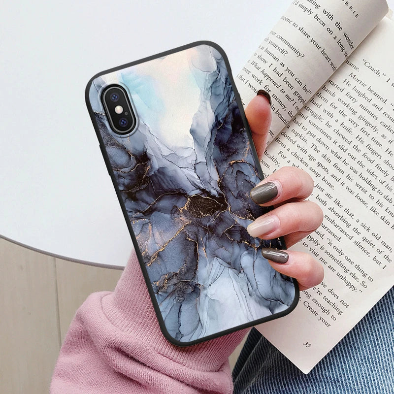 Fashion Marble Cover For iphone X XS MAX Soft Protective Cases Silicone Coque Bumper Fundas For iphone X XSMA iphoneX Shell Bags