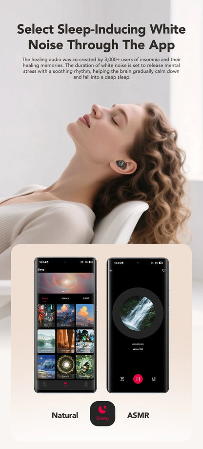 MINISO MS217 Sleep Aid Headphones Bluetooth Earphone AI Translation Earbuds In-Ear Wireless Headphones Sleep Friendly
