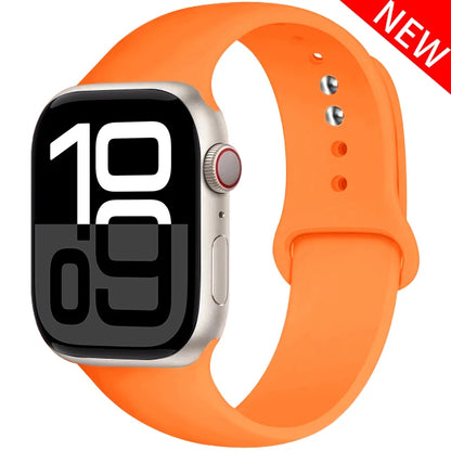 Silicone Band For Apple Watch straps 45mm 44mm 40mm 41mm 42mm-46mm sport bracelet iwatch series 8 7 6 5 SE 9 10 11 Ultra 2 49mm