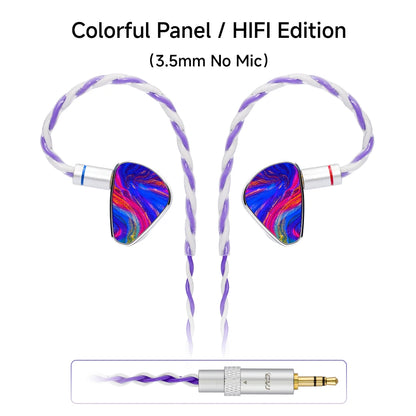 CVJ JEMINE Gaming Earphones 1DD+1BA Hybrid Driver Wired Earbuds Detachable Faceplate HiFi In-Ear Monitor Gaming Music Dual Style