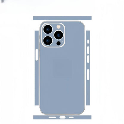 Plain Color Decal Skin for iPhone 13 14 15 16 17 Pro Max Back Film Cover Wrap Rear Screen Protector Anti-scratch Durable Sticker