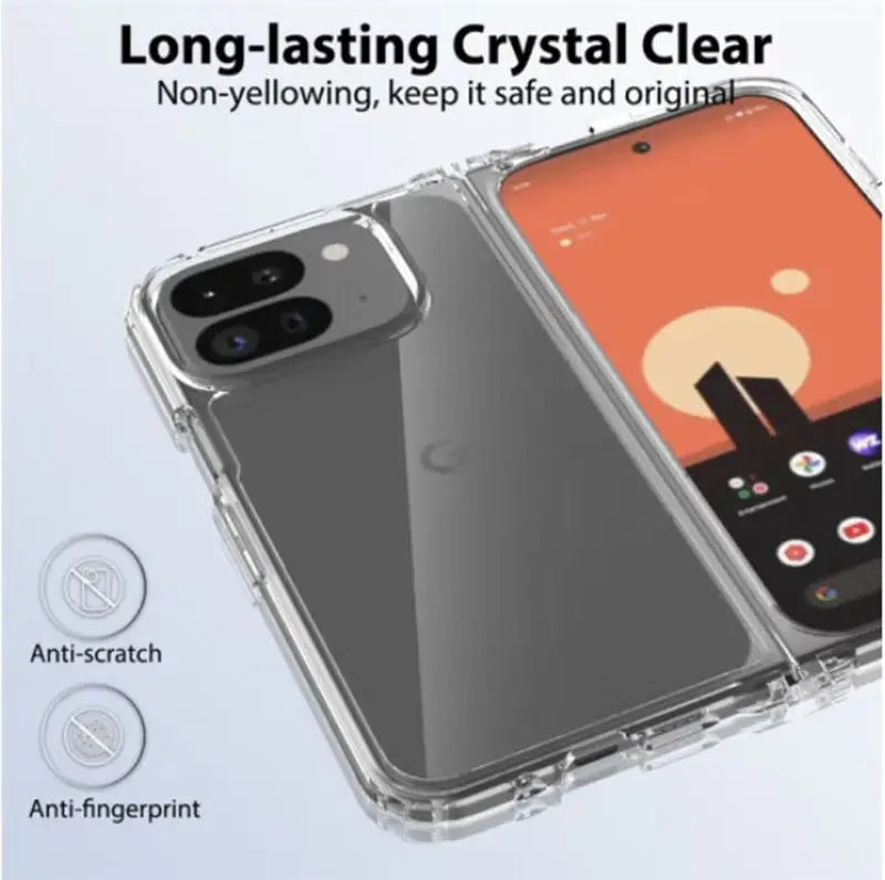 for Magsafe Case for Google Pixel 10 Pro Fold Transparent Acrylic Shockproof Wireless Charging Hard Cover for Pixel 10 9Pro Fold