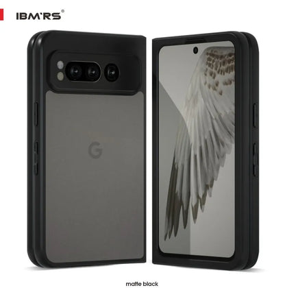 IBMRS for Google Pixel fold Case,Frosted transparent Shockproof Protection Case