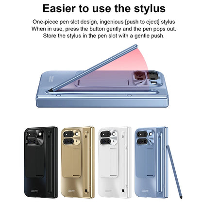 For Google Pixel 10 9 11 Pro Fold Case With Hinge Protection & Stylus Pen & Foldable Bracket & Screen Protector PhoneCover Shell