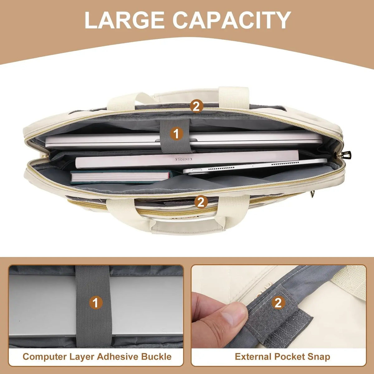 Laptop Shoulder Bag for MacBook Air Pro 15 16 M4 M3 M2 M1 Laptop Handbag Dell HP Acer Asus Notebook Messenger Sleeve Briefcase
