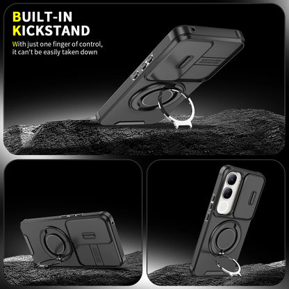 For Vivo V40 SE 80W Case Vivo V40 lite 4G 5G IDN Cover Y200 Magnetic Ring Armor Camera Lens Case Magsafe Wireless Charge Cover