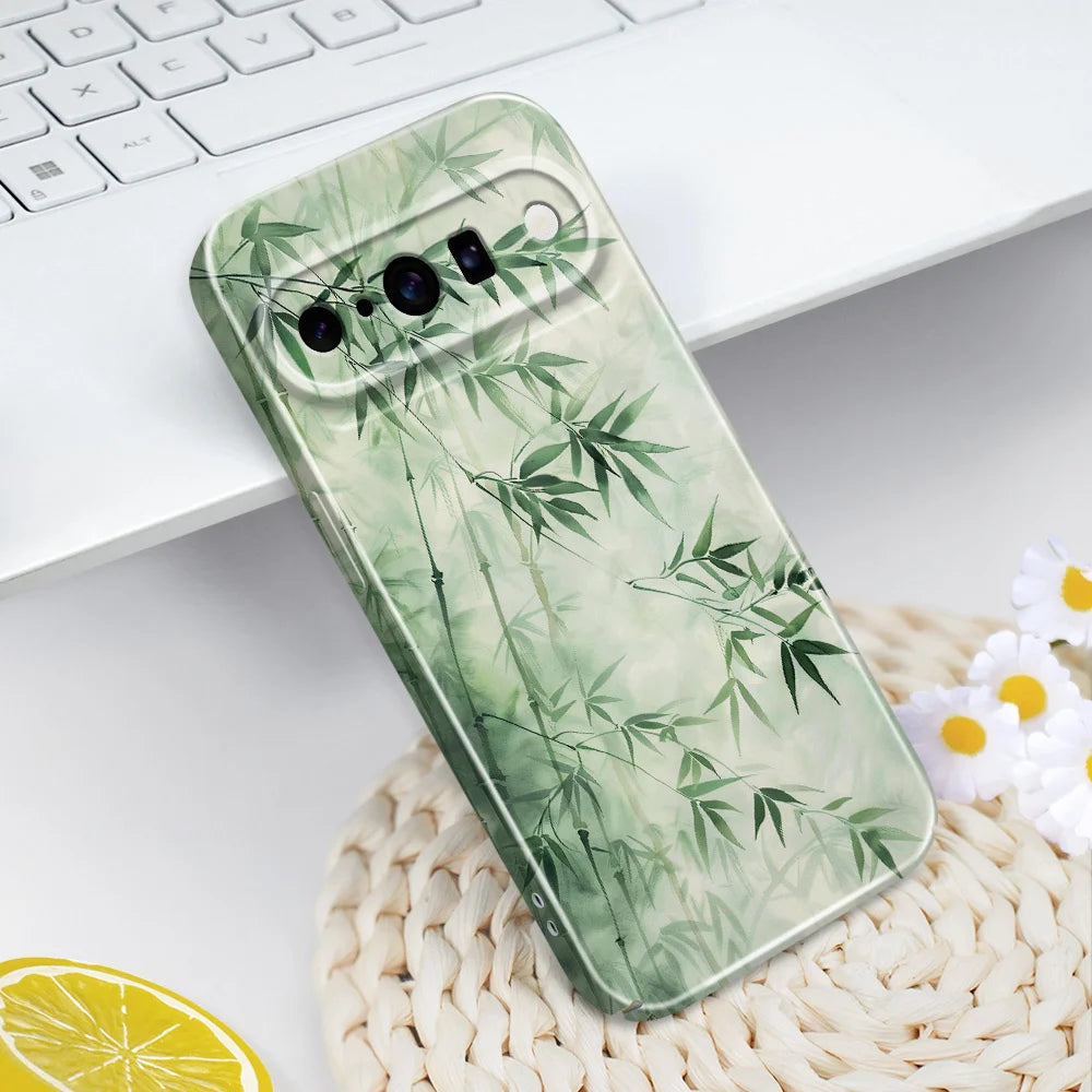 Green Bamboo Forest Phone Case For Google Pixel 10 9 9A 8 8A 7 7A Pro XL 5G Film Hard Cover