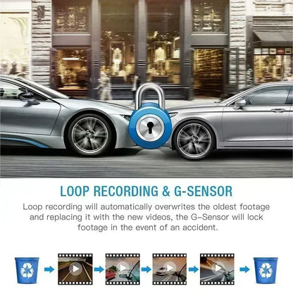 4k HD Car DVR Dash Cam 1080P Video Recorder Free 256G memory card gift 170 Angle Night Vision Car Recorders Cycle Recording Dash