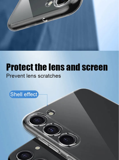 Clear Case For Samsung Galaxy S22 S21 S20 Ultra S10 S9 Plus S10E Shockproof Case For Samsung S25 S24 Plus S23 Fe Soft Back Cover