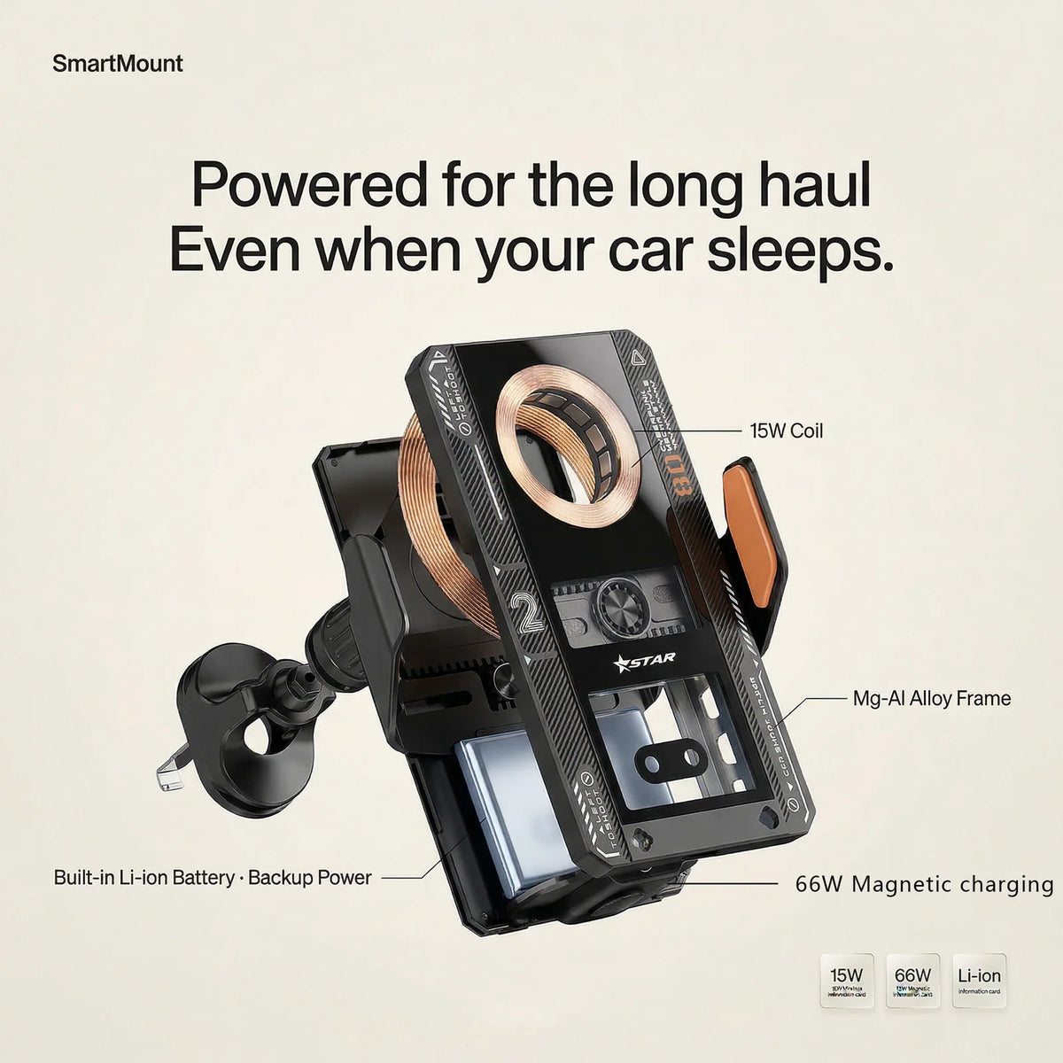 For Leapmotor B10 2025 2026 Vehicle-Specific Phone Holder Base Smart Car Phone Mount 66W Charging Leapmotor Accessories LHD RHD