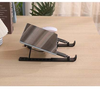 Adjustable Tablet Laptop Cooling Stand with Foldable Design Portable Air-Cooled Monitor Holder for Various Scenarios