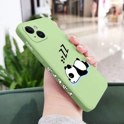 Sleepy Panda Phone Case For iPhone 16 16e 15 14 13 12 11 Pro Max Mini X XR XS SE2020 8 7 Plus 6 6S Plus Cover