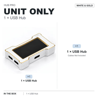HMLAB ZNEO Gaming USB Hub - 2-to-3 Port, 8K Hz, Independent Power, With Screen, Trendy for Gaming Ambience Desk Setup