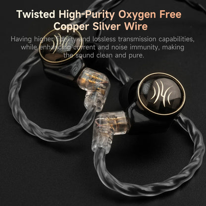 Oneodio Master1 Wired Earphones In Ear 1BA+1DD Hi-Res Monitor Headphones Detachable HiFi Earbuds 3.5mm/Type C With Microphone