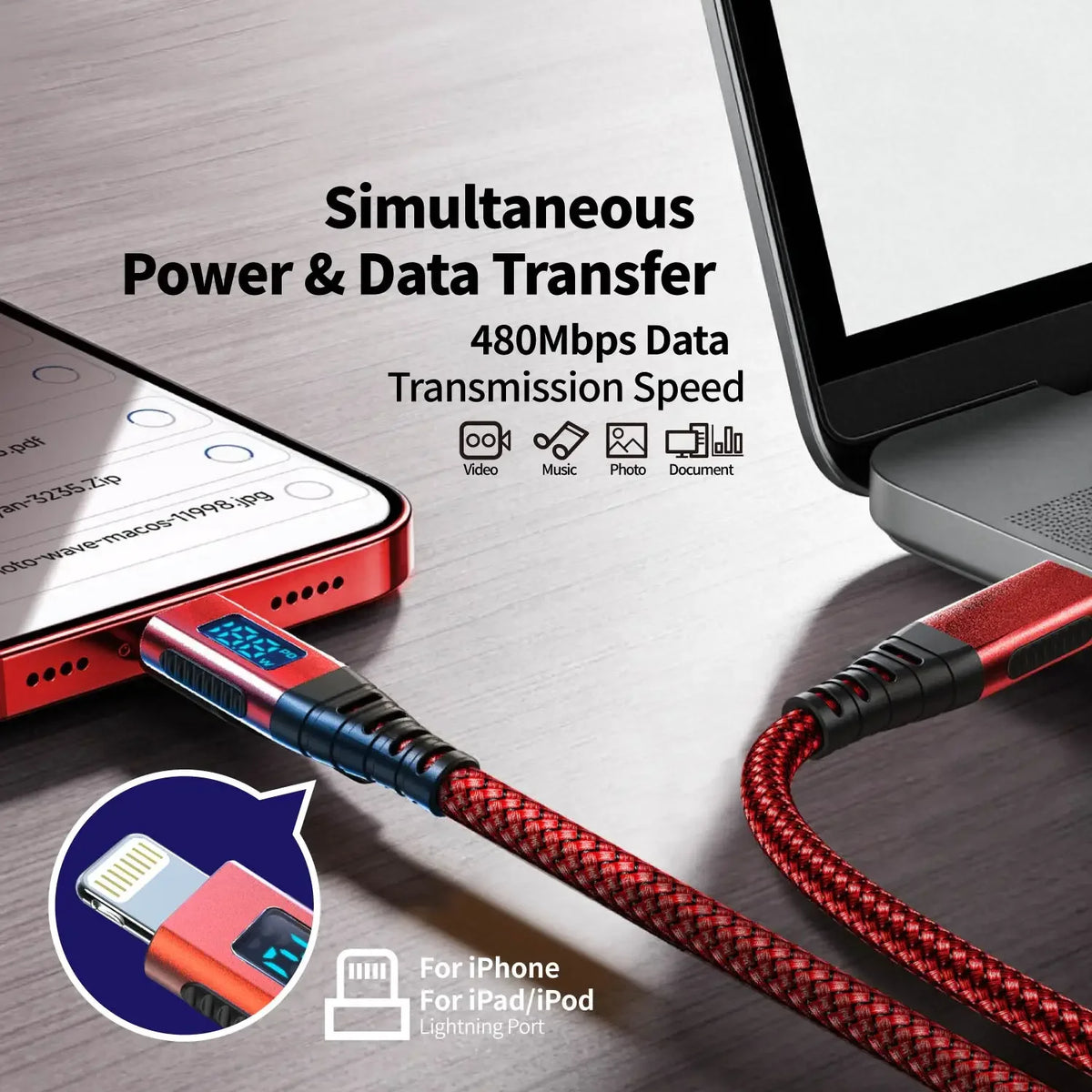 USB C to Lightning Cable [MFi Certified] 6FT Nylon Braided PD Fast Charging Cord for iPhone 14 13 12 11 Pro Max X XS XR 8 7 6s