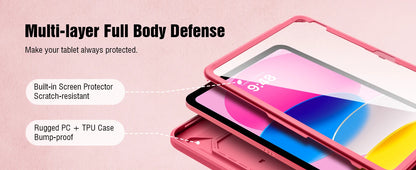 Case for iPad (A16) 11th Generation 11Inch 2025,iPad 10th Gen Case 2022 with Screen Protector Heavy Duty Shockproof Rugged cover