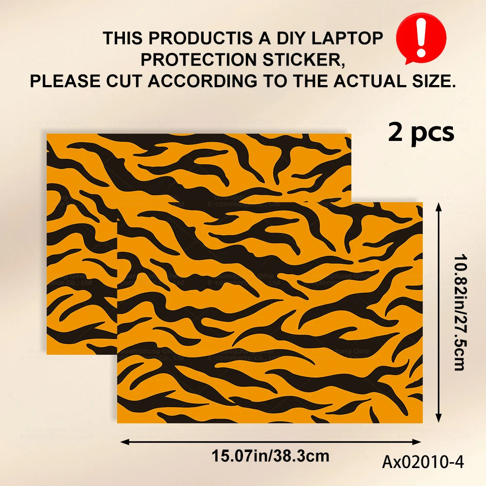 2 pcs Aesthetic Light Leopard Laptop Stickers Set Self-Adhesive Removable Laptop Covers for MacBook Notebook Protective Skins