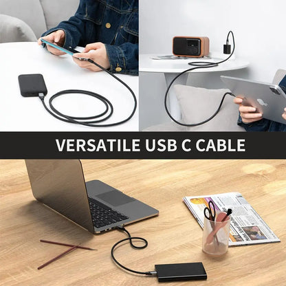 CableCreation 60W USB A to Type C Cable USB3.2 Gen2 10Gbps Data Cable 3A Fast Charging for External SSD Galaxy S24 iPhone 16