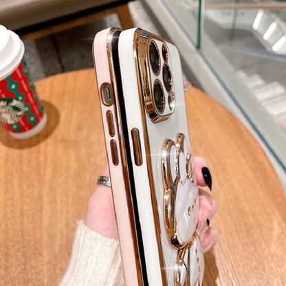 Mirror Plating Phone Holder Case For Samsung Galaxy S23 S20 S22 S21 S10 S9 S8 Note 10 20 8 9 Plus Ultra 5G S20 Fe Stand Cover