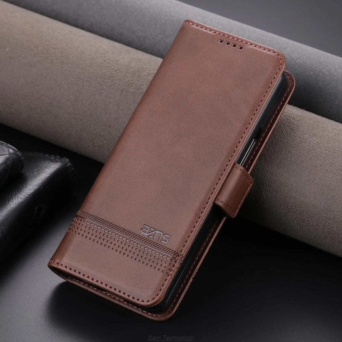 Magnetic Adsorption Leather Fitted Case for Samsung Galaxy Z Fold5 / Z Fold 5 6 7 4 3 5G Flip Cover Protective Case Fundas Coque