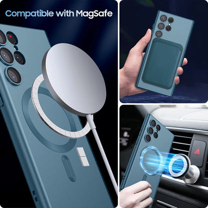 S26 S25 Ultra Case Luxury Magnetic Phone Case For Samsung Galaxy S26 S25 S24 S23 Ultra Plus S26Ultra Cases Soft TPU Matte Cover