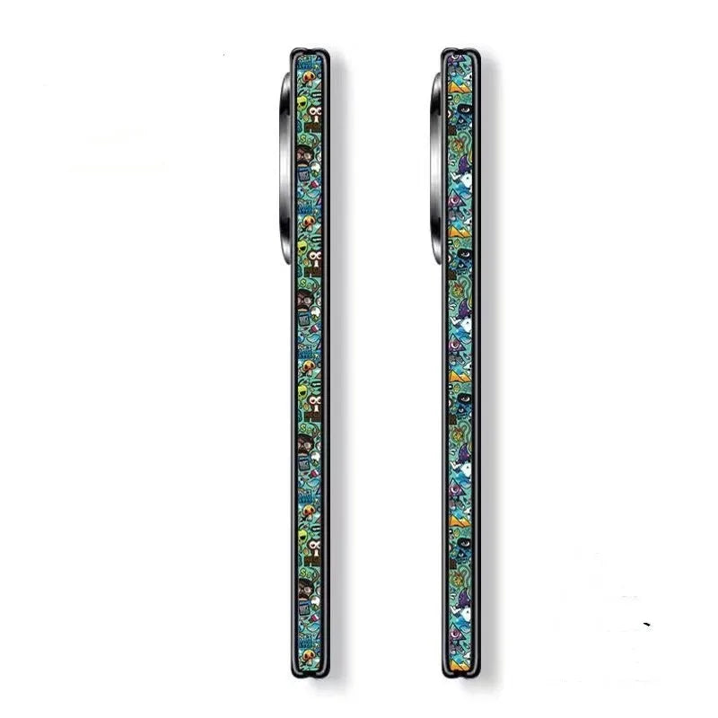 2PCS Pain Color Frosted Hinge Skin For VIVO X Fold2 X Fold3 Side Skin Hinge Protector Film Cover Wrap Sticker