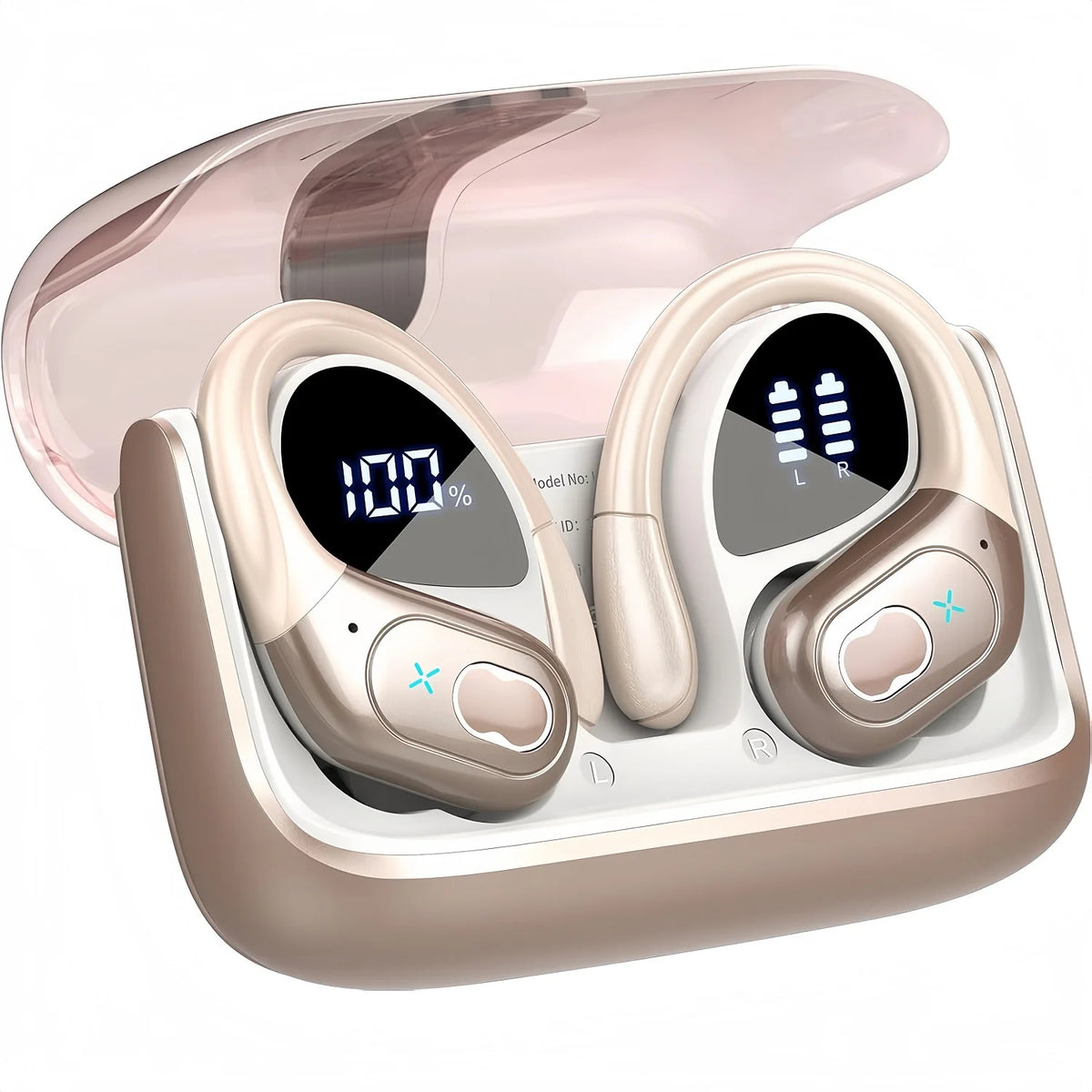 Bluetooth 5.4 TWS Earbuds 75Hrs with Charging Case,IPX7 Waterproof Sport Earphones with Mic,Wireless Noise Cancelling Headphones