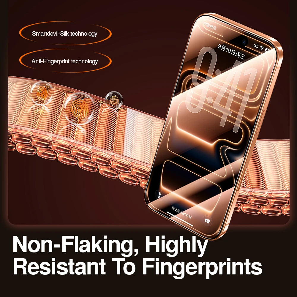 SmartDevil HD Tempered Glass Film for iPhone 18 ProMax Privacy Screen Protector for iPhone 18 17ProMax 16Pro 16 Anti-fingerprint