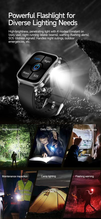 2026 New Health Smart Watch Laser Therapy Reduce Three Highs Blood Oxygen Pressure Uric Acid Blood Lipid ECG Smartwatch For Man