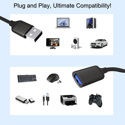 USB Splitter Cable 1 in 3 Out, USB-A Expansion Hub, Multi USB Port Expansion Converter for Car, Laptop, PC/Computer, Keyboard/Mo
