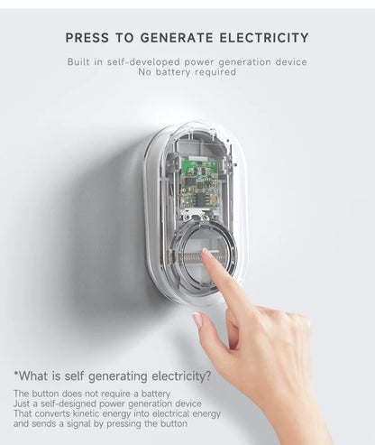 Newest Household High Volume Self Powered Wireless Doorbell US/EU/UK Plug Battery Free 60 Songs Waterproof Kinetic Door Bell