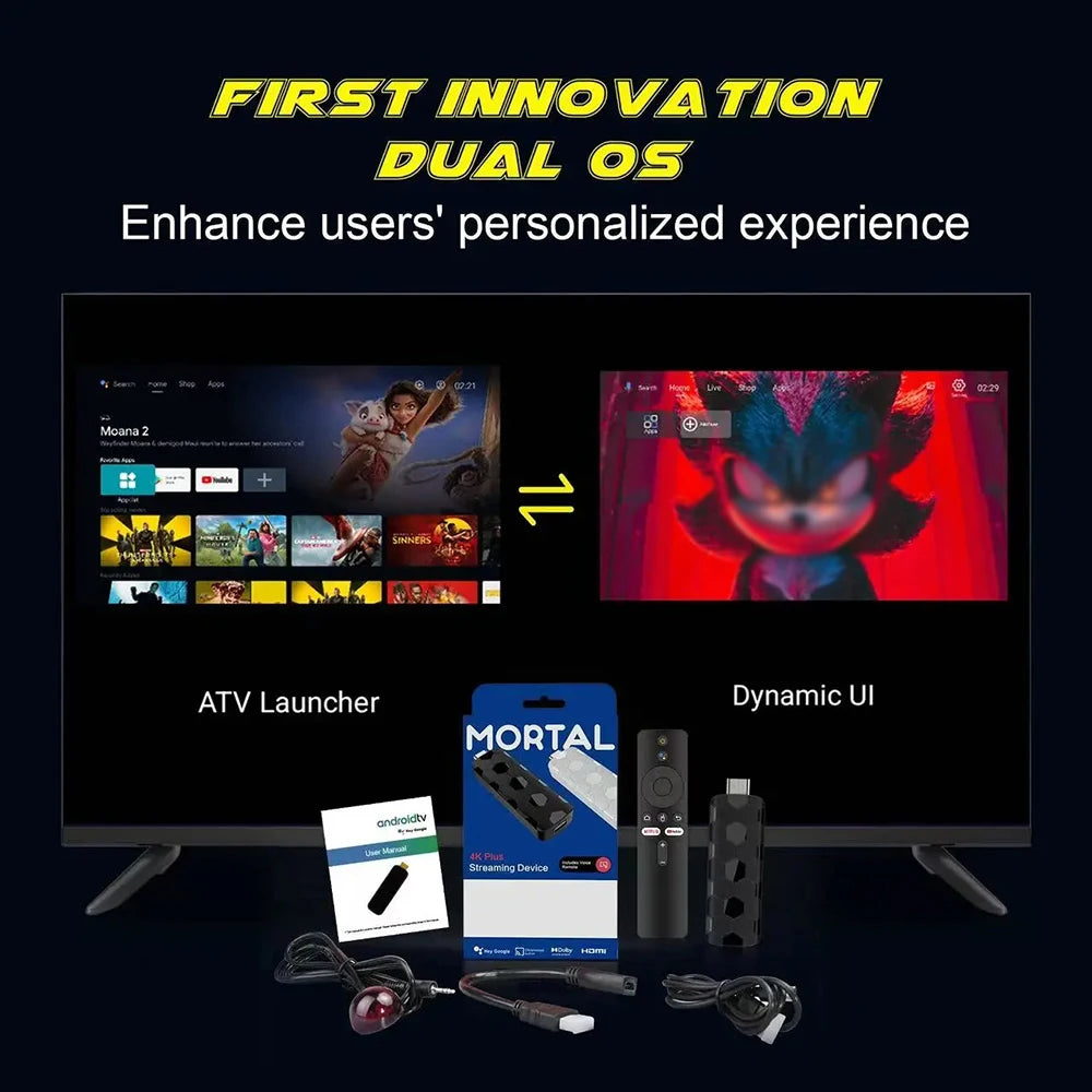 New Widely Compatible Android 16 TV Box Stick WiFi6 Bluetooth Transmission 4K/8K UHD Decoding Voice Remote Fast Streaming
