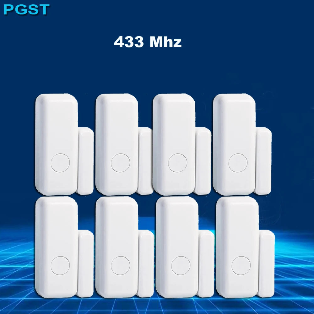 PGST 433 MHz Wireless Door Detector, Home Security Smart Window Anti-Theft Door Window Sensor, Used to Detect Open Doors, PE-67
