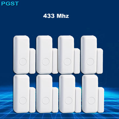 PGST 433 MHz Wireless Door Detector, Home Security Smart Window Anti-Theft Door Window Sensor, Used to Detect Open Doors, PE-67