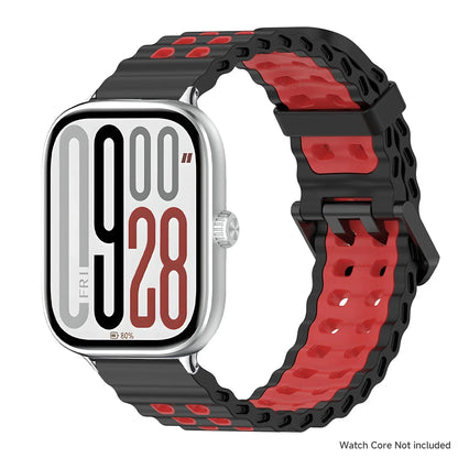 Soft Silicone Strap for Redmi Watch 6 5 4 Sports Two Tone Wristband for Xiaomi Mi Band 8 9 Pro Adjustable Rubber Wristband
