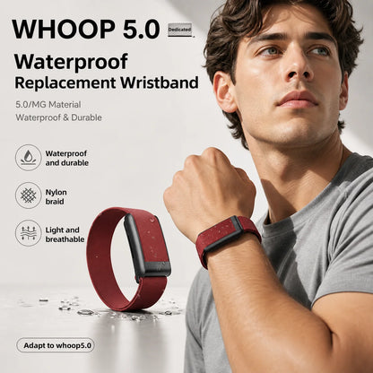 Whoop 5.0 MG Band Waterproof Nylon Woven Sport Strap PEAK LIFE Style Replacement Wristband Fitness Tracker Workout Accessories