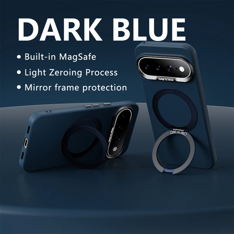 360 Rotating Bracket Liquid Silicone for Magsafe Phone Case for Google Pixel 11 10 Pro XL 10A Magnetic Wireless Charging Cover