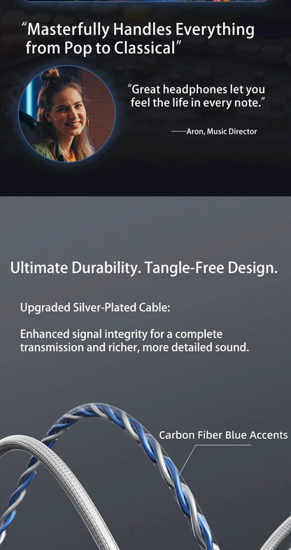 Wired Earphones for iPod, Hybrid 1DD 1BA HIFI In-Ear Headphones Deep Bass 3.5mm Detachable Cable Noise Isolation Headset