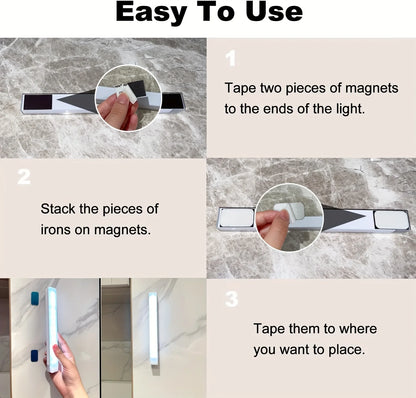 3pcs LED Motion Sensor - Dimmable Cabinet Lights, USB Rechargeable,3Color Modes,Night Light, for Bedroom,Staircase, Kitchen,Room