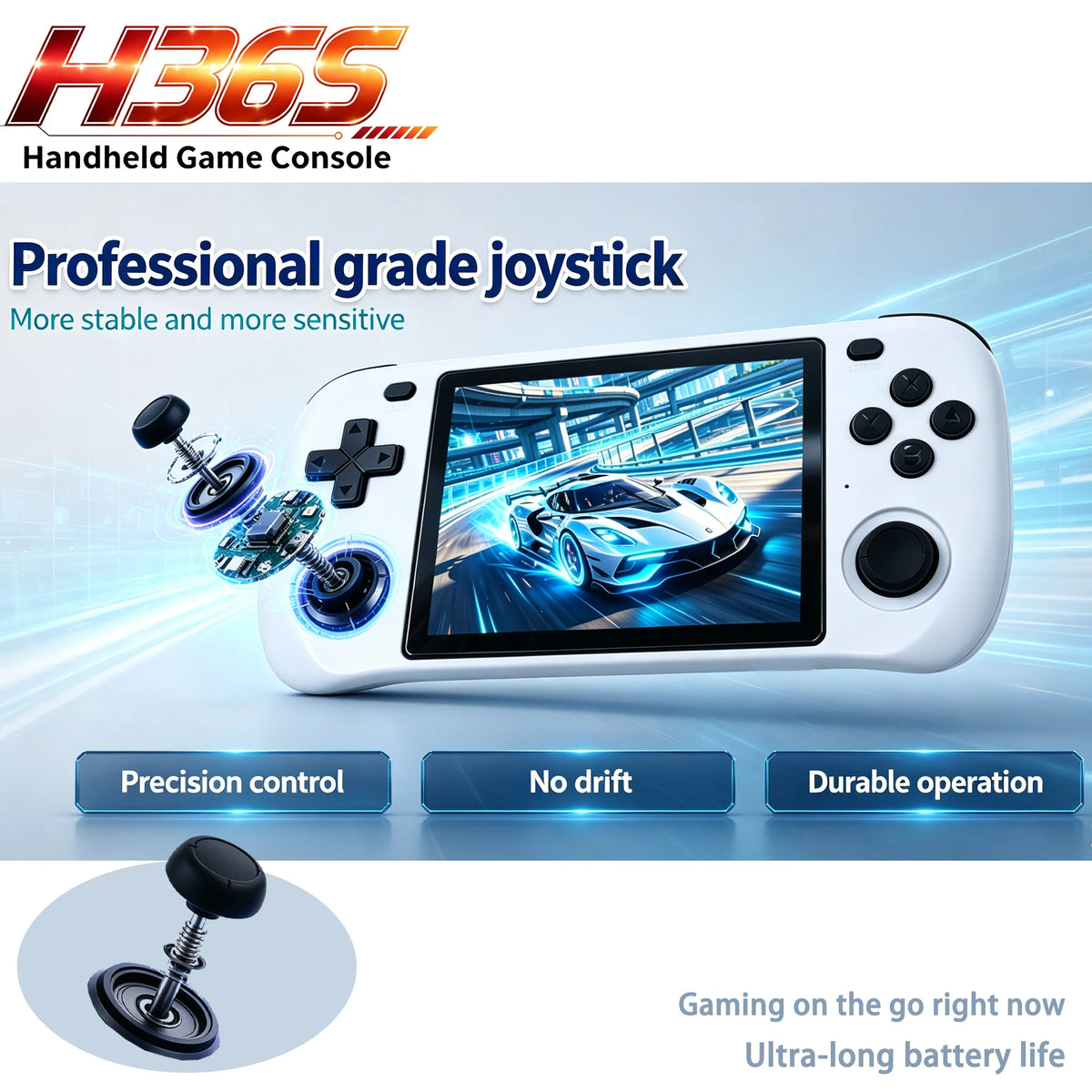 SMARTDUDE H36S Retro Handheld Game Console with 3.5-inch IPS Screen Batocera System 64GB/128GB Portable Gaming Device