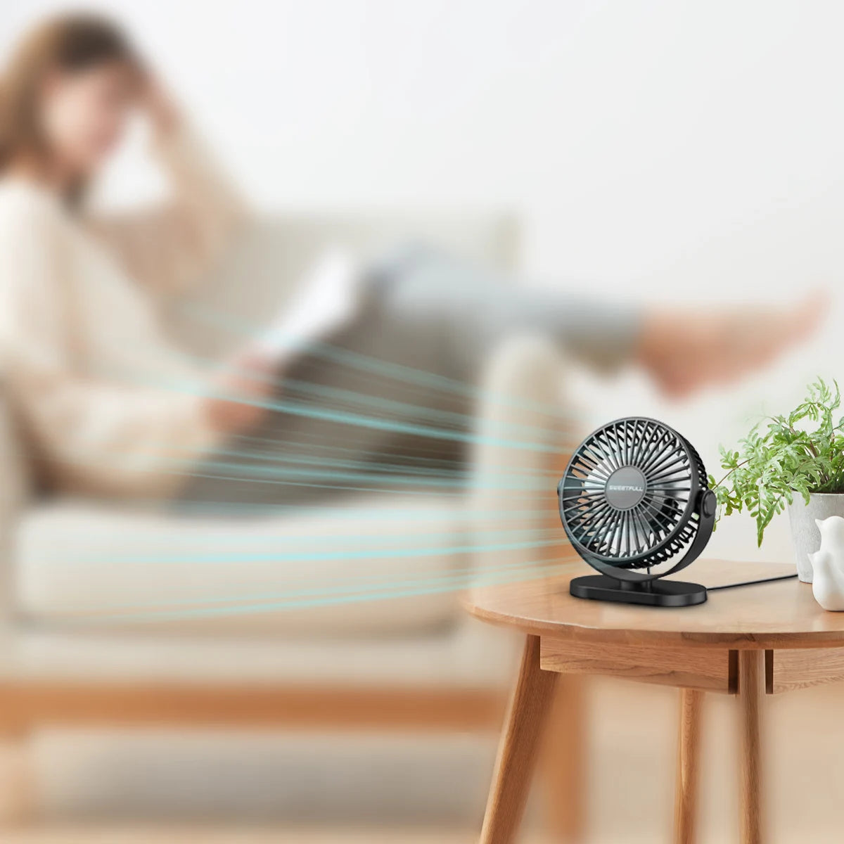USB Fan Portable Desktop Wall Mounted Mini Electric Fan Mute 3 Speed Adjustment Air Circulator For Home Desk Office