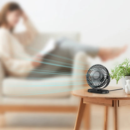 USB Fan Portable Desktop Wall Mounted Mini Electric Fan Mute 3 Speed Adjustment Air Circulator For Home Desk Office