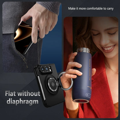Luxury for Magsafe Wireless Charging Rotating Magnetic Stand Phone Case for IPhone Duo 18 Fold Lens Protector Shockproof Cover