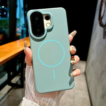 For VIVO X200 FE S30 Pro Mini Case Stylish Simple Solid Color Magnetic PC Cover For VIVO S 30 Promini Shockproof Bumper Funda